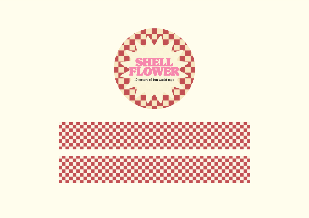 Red Checkered Washi Tape