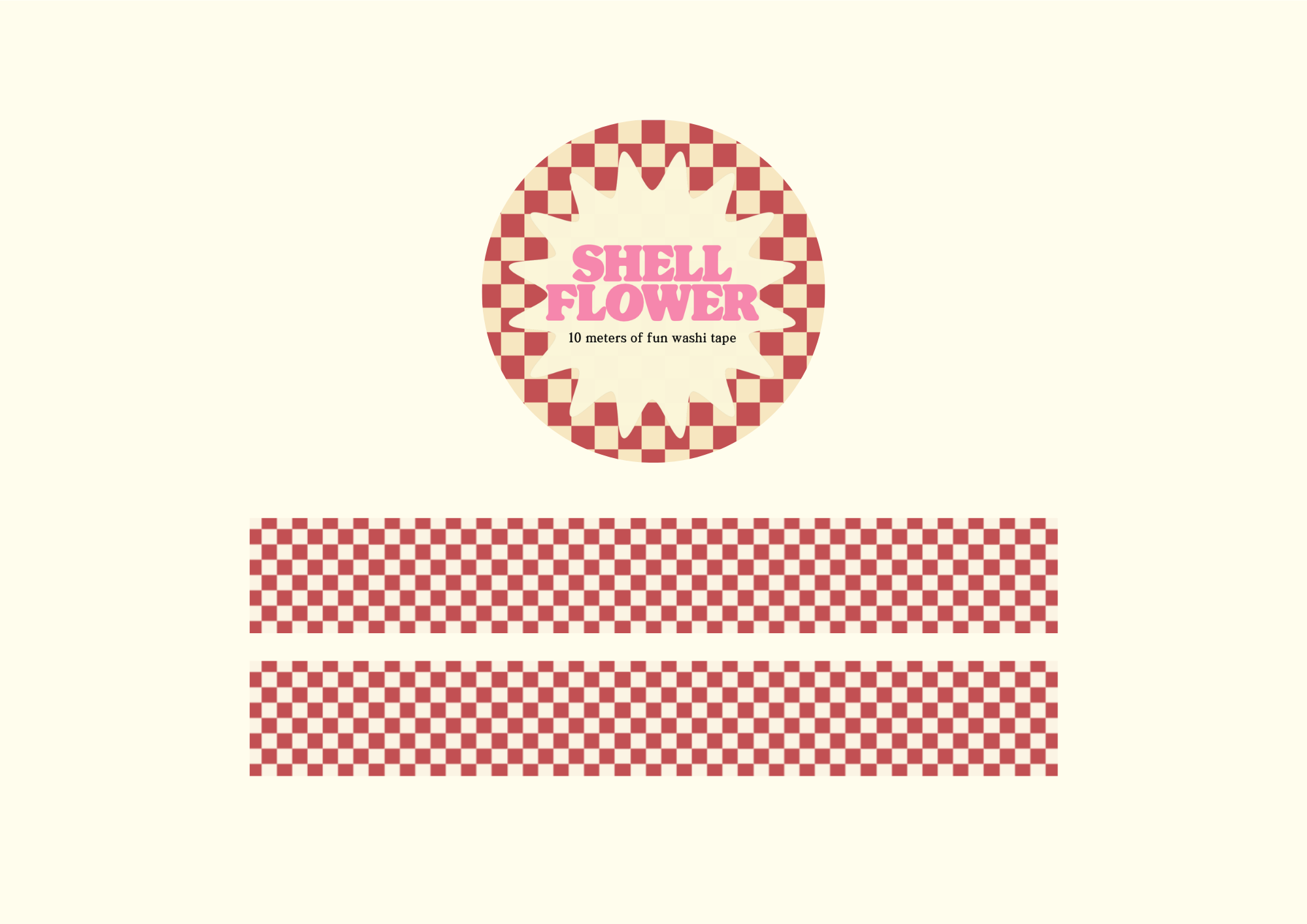 Red Checkered Washi Tape