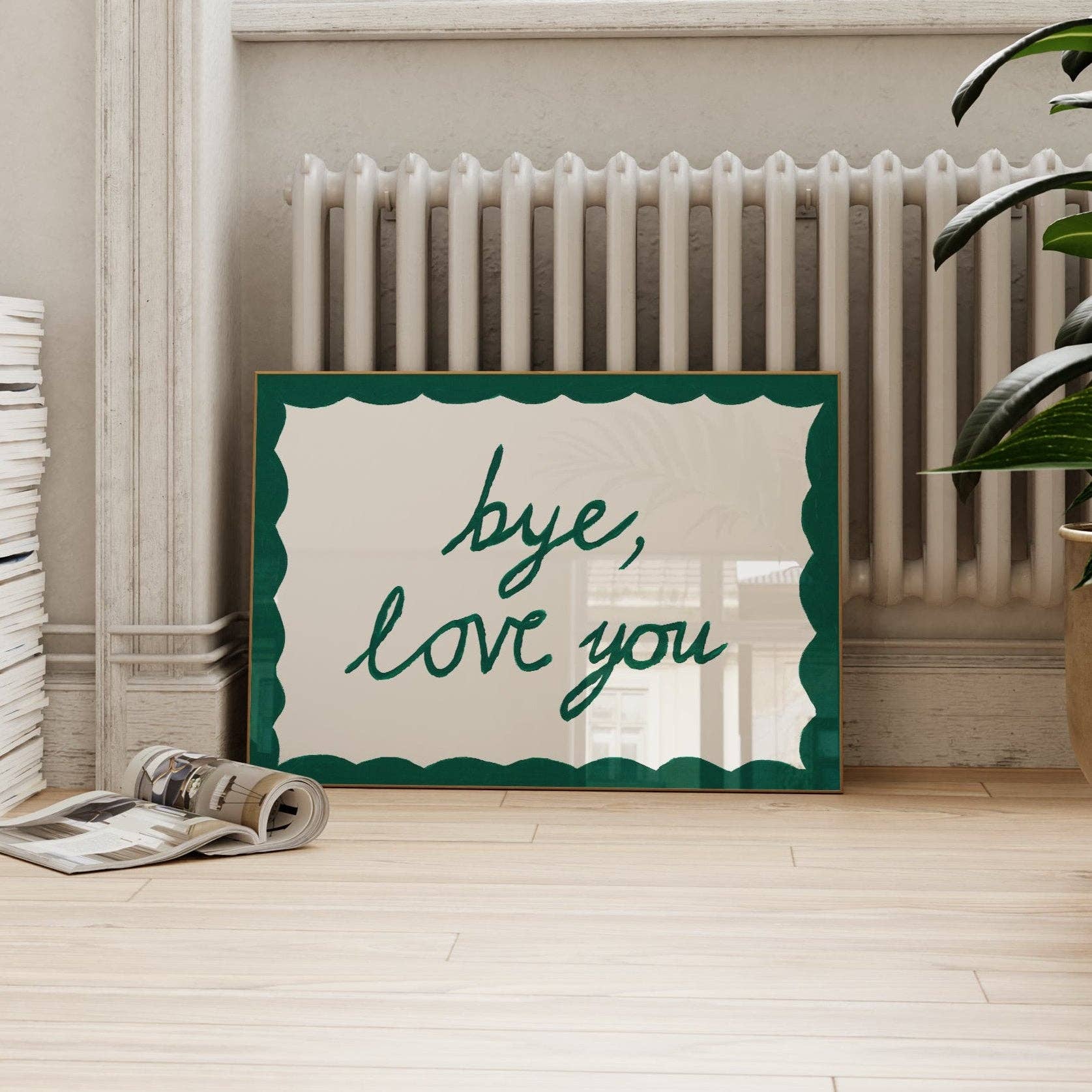 Bye, Love You Hand Painted Print: A4 or A3