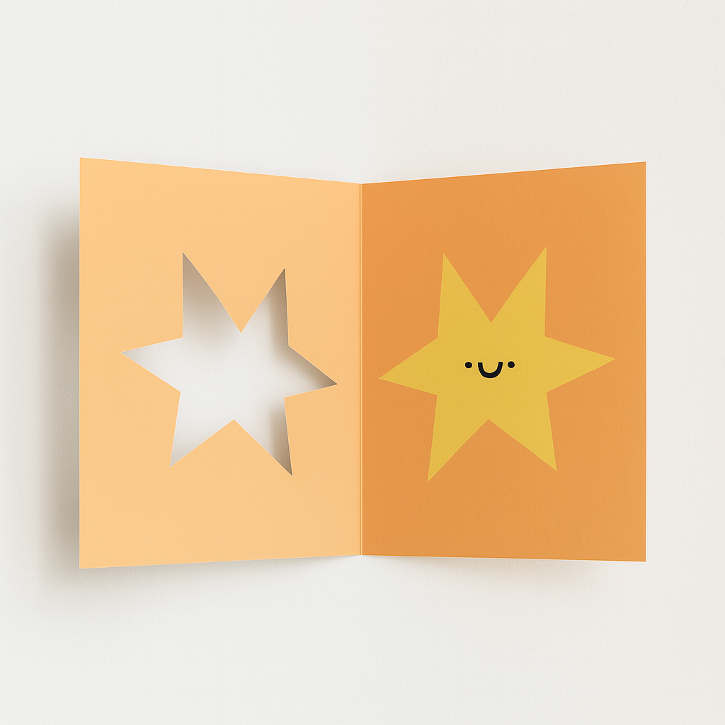 Die-Cut Star Greeting Card