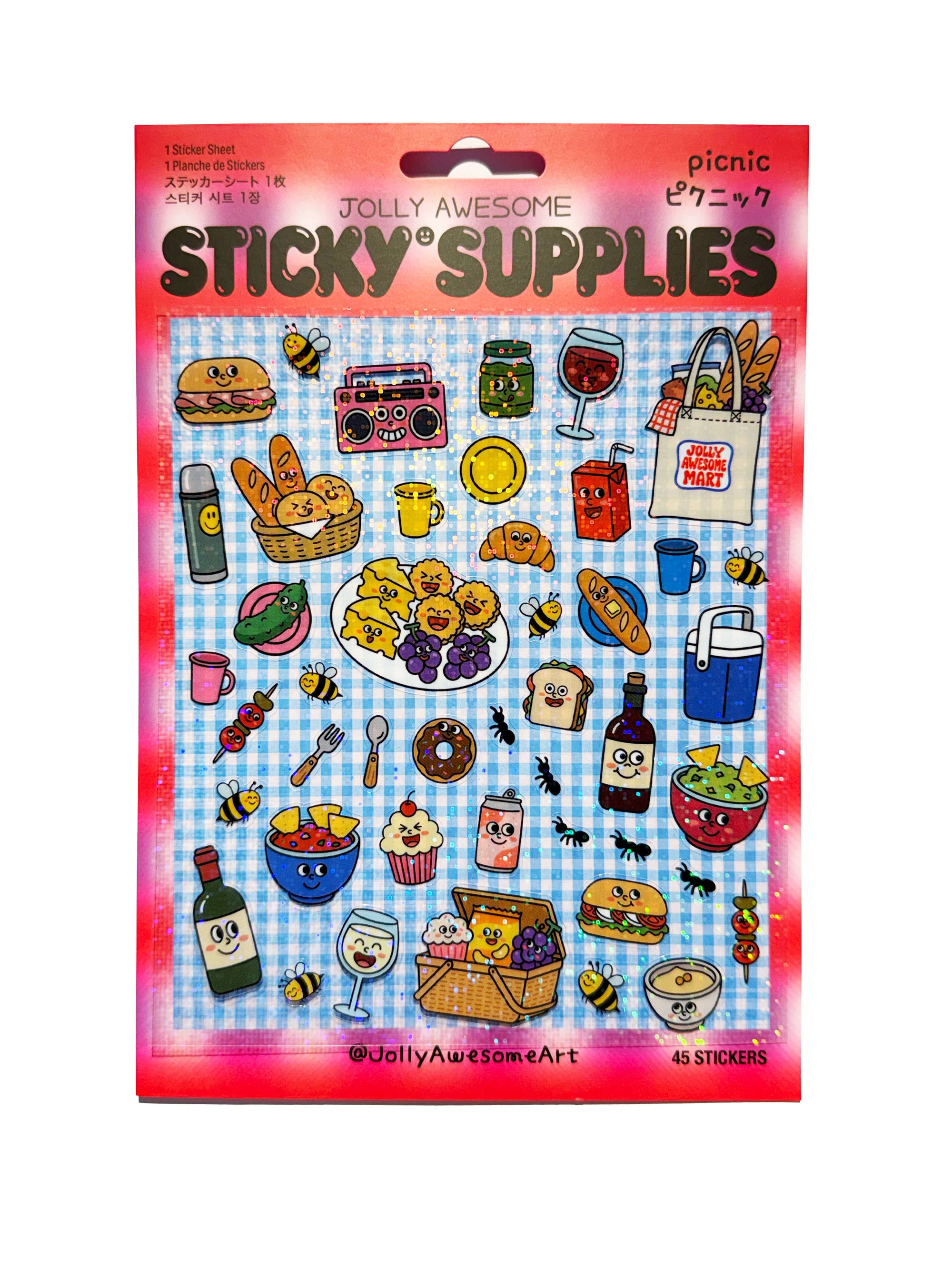 PICNIC A5 HOLOGRAPHIC STICKER SHEET