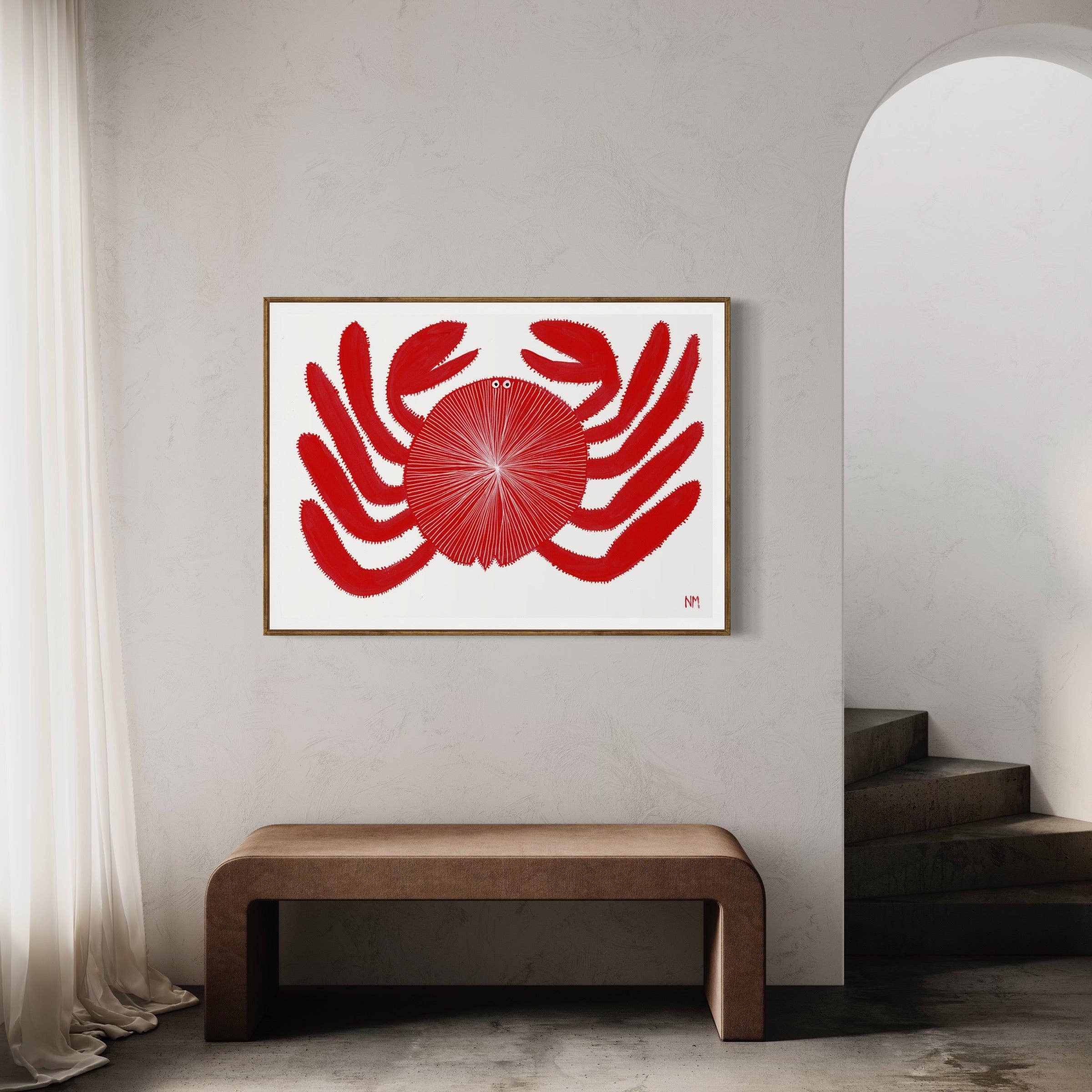 Red Carb Contemporary Art Prin A5