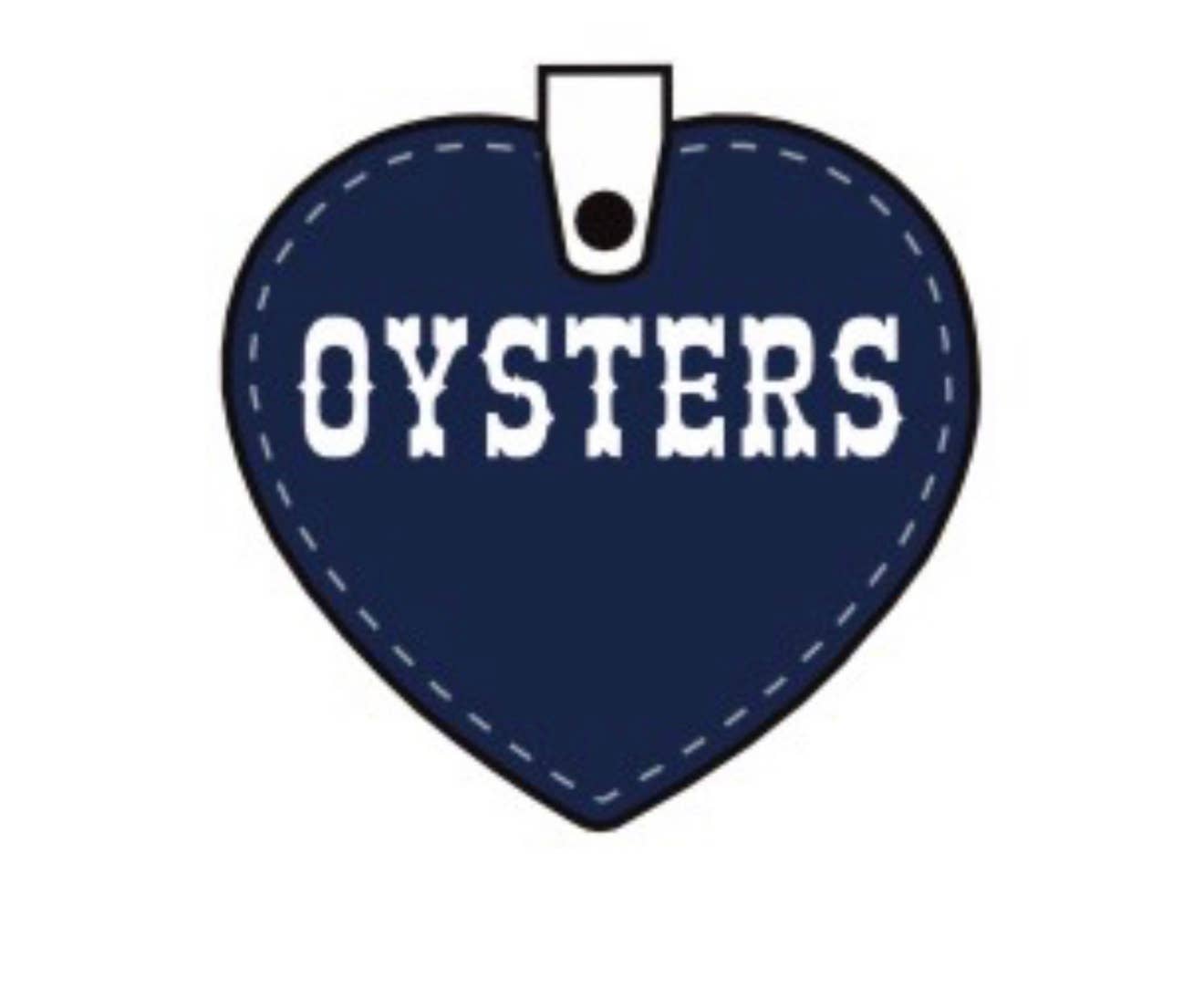 Oysters USA made Heart Keychain keyring restaurant giftshop