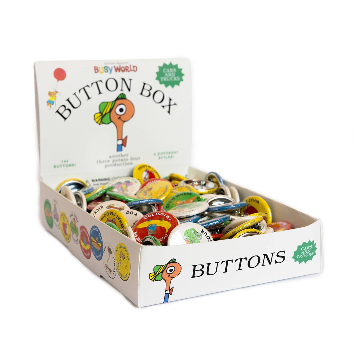 3P4 x Richard Scarry Button Box Cars and Trucks - box closed