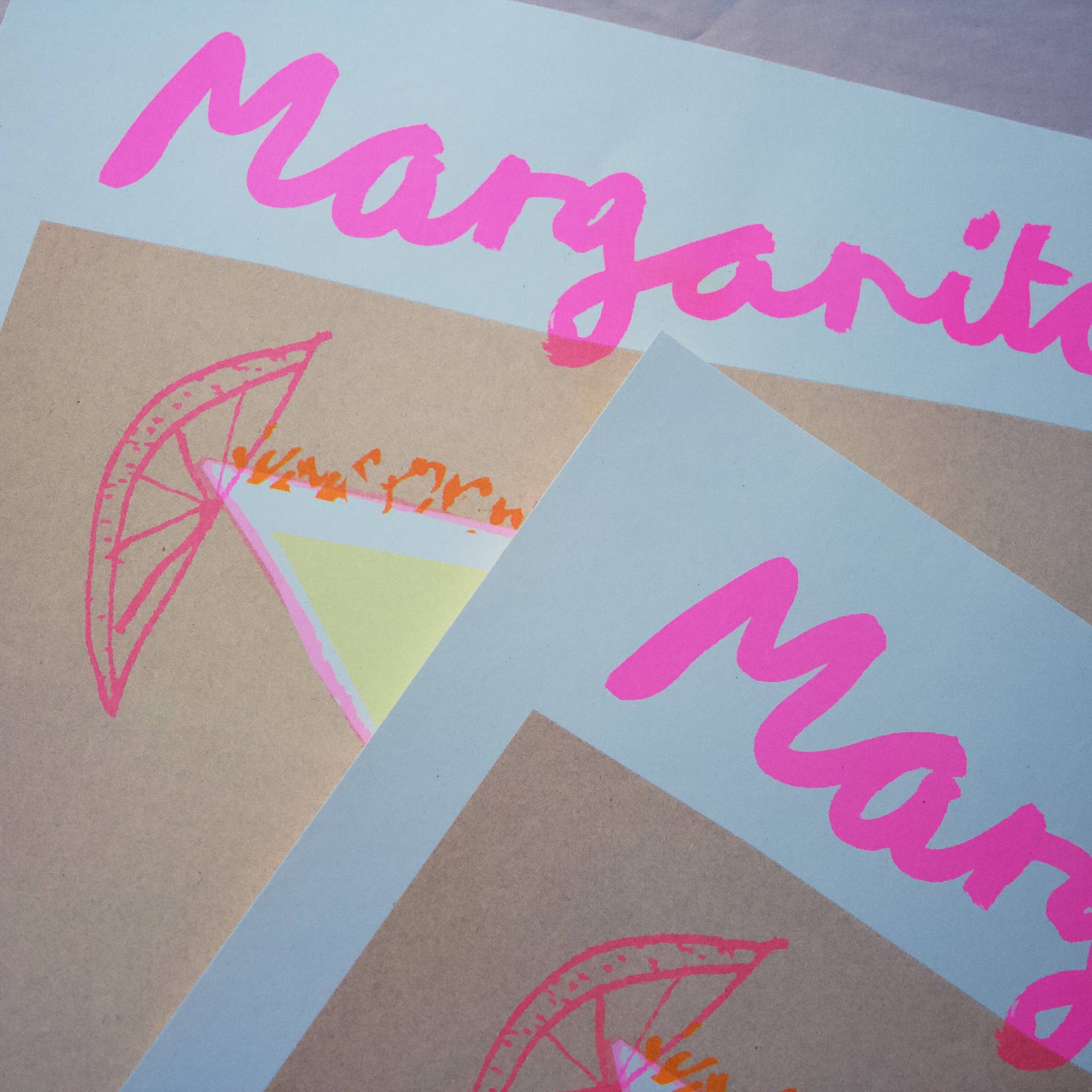 Margarita risograph print, detail