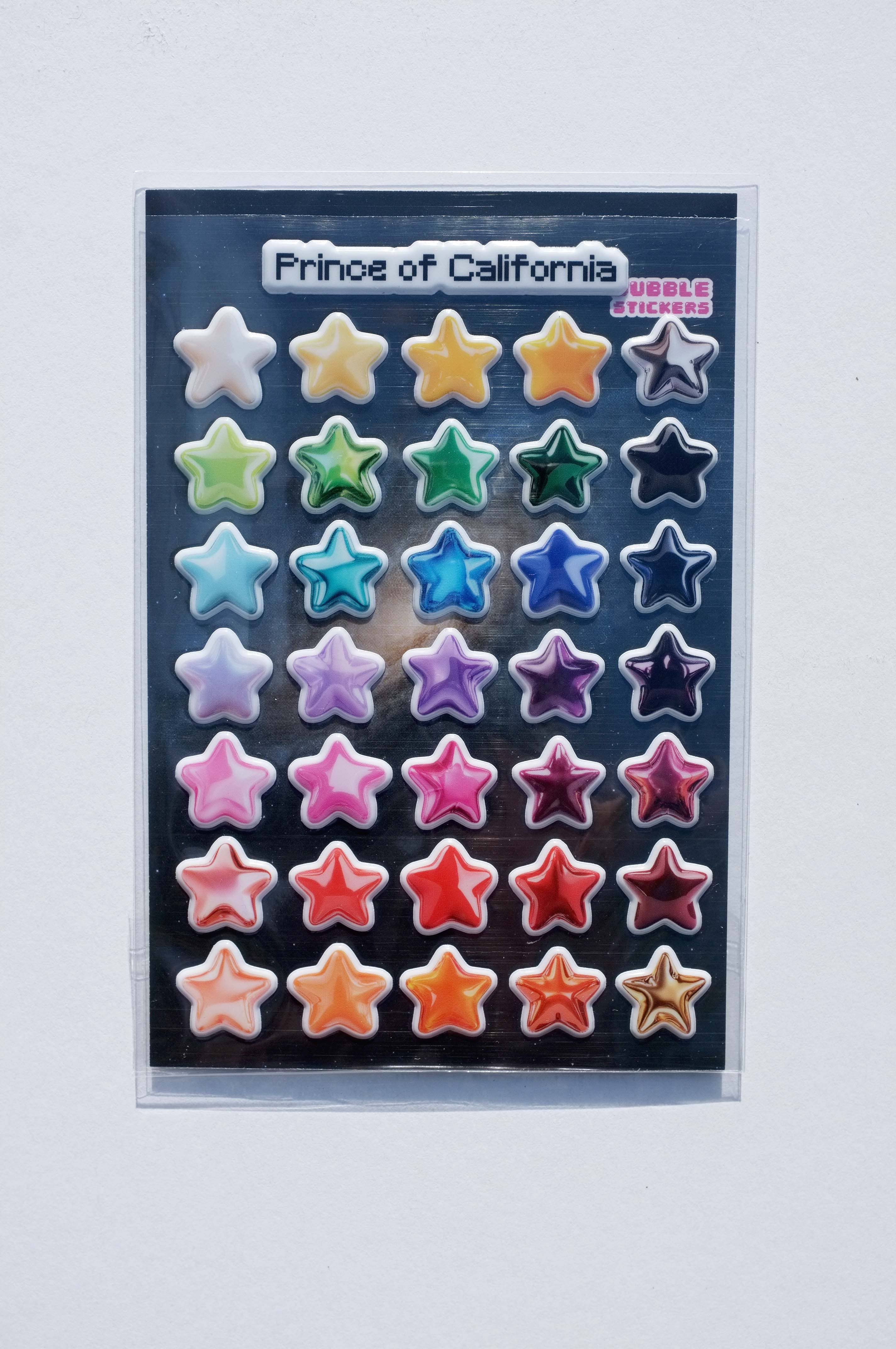 Puffy Rainbow Star Sticker Sheet