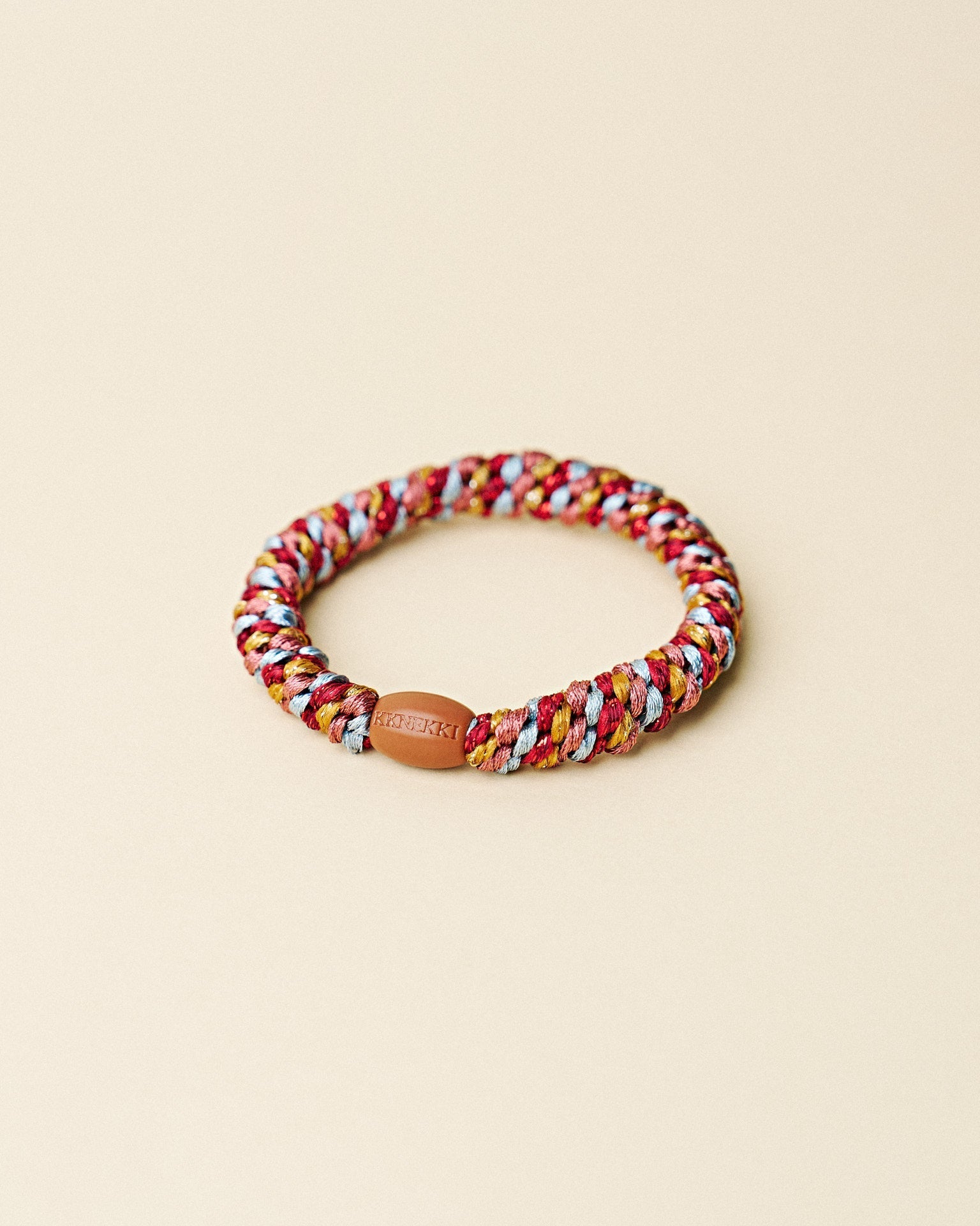 KKNEKKI Mix Bordeaux Curry Hair Bobble lifestyle shot