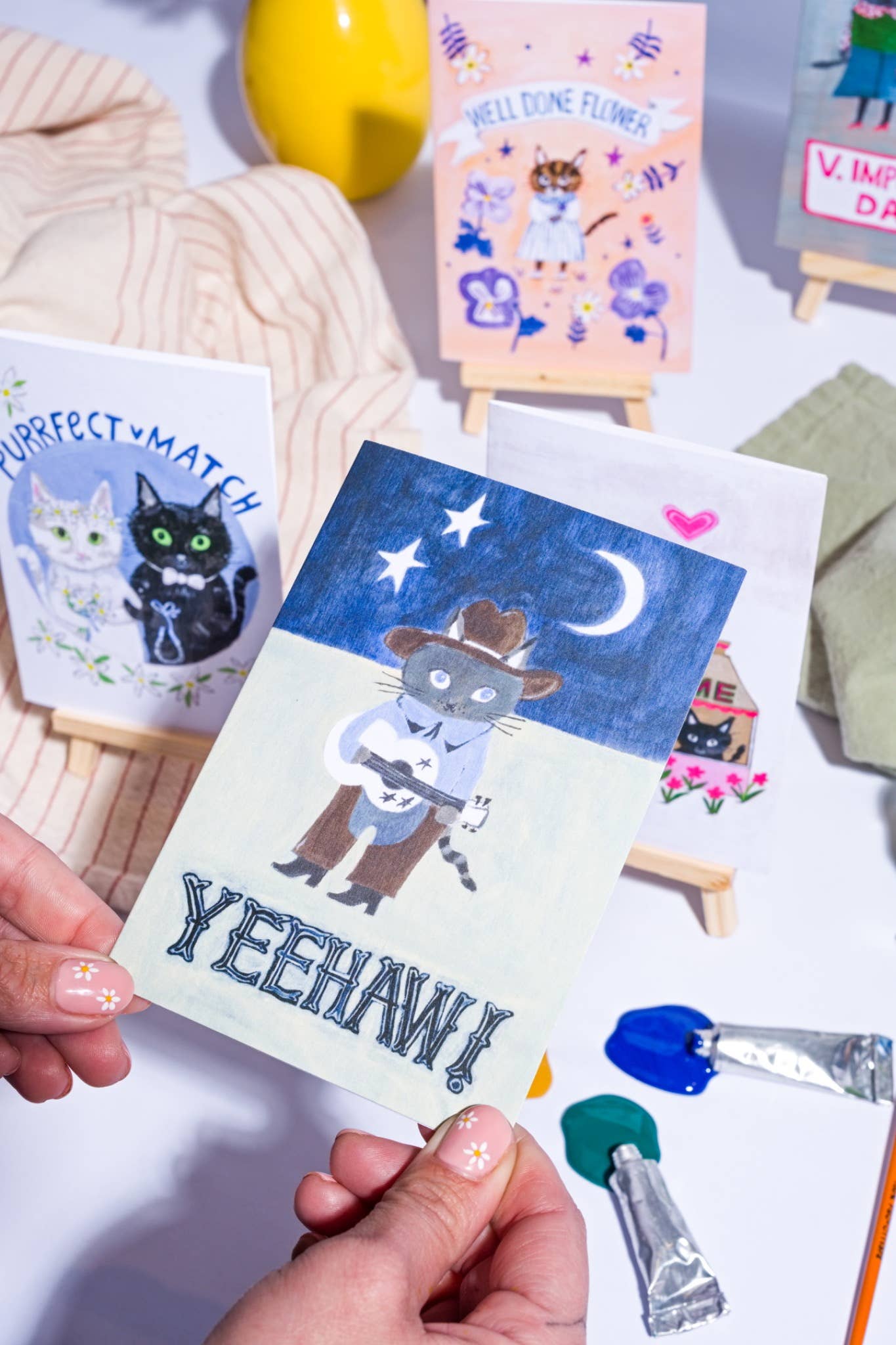 Cottage Cats New Home Card | New House Card | Moving Card