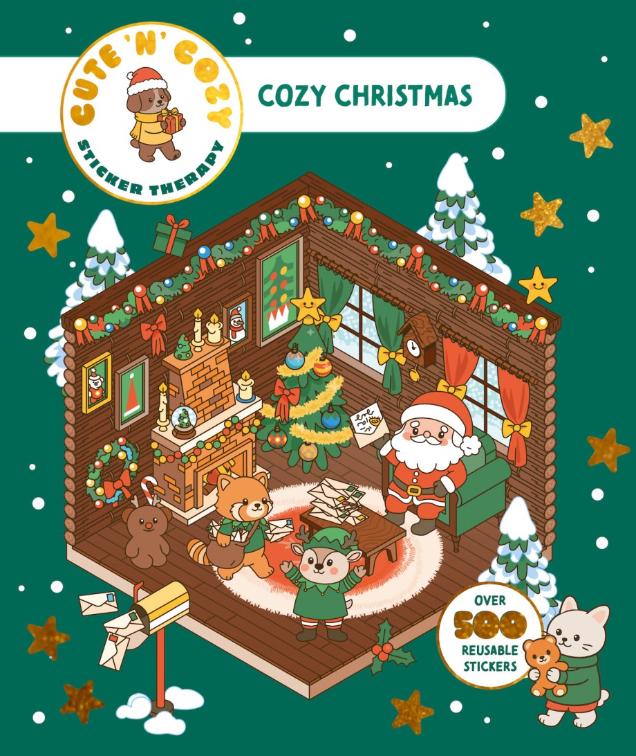 Cute 'n' Cozy Sticker Therapy: Cozy Christmas book cover
