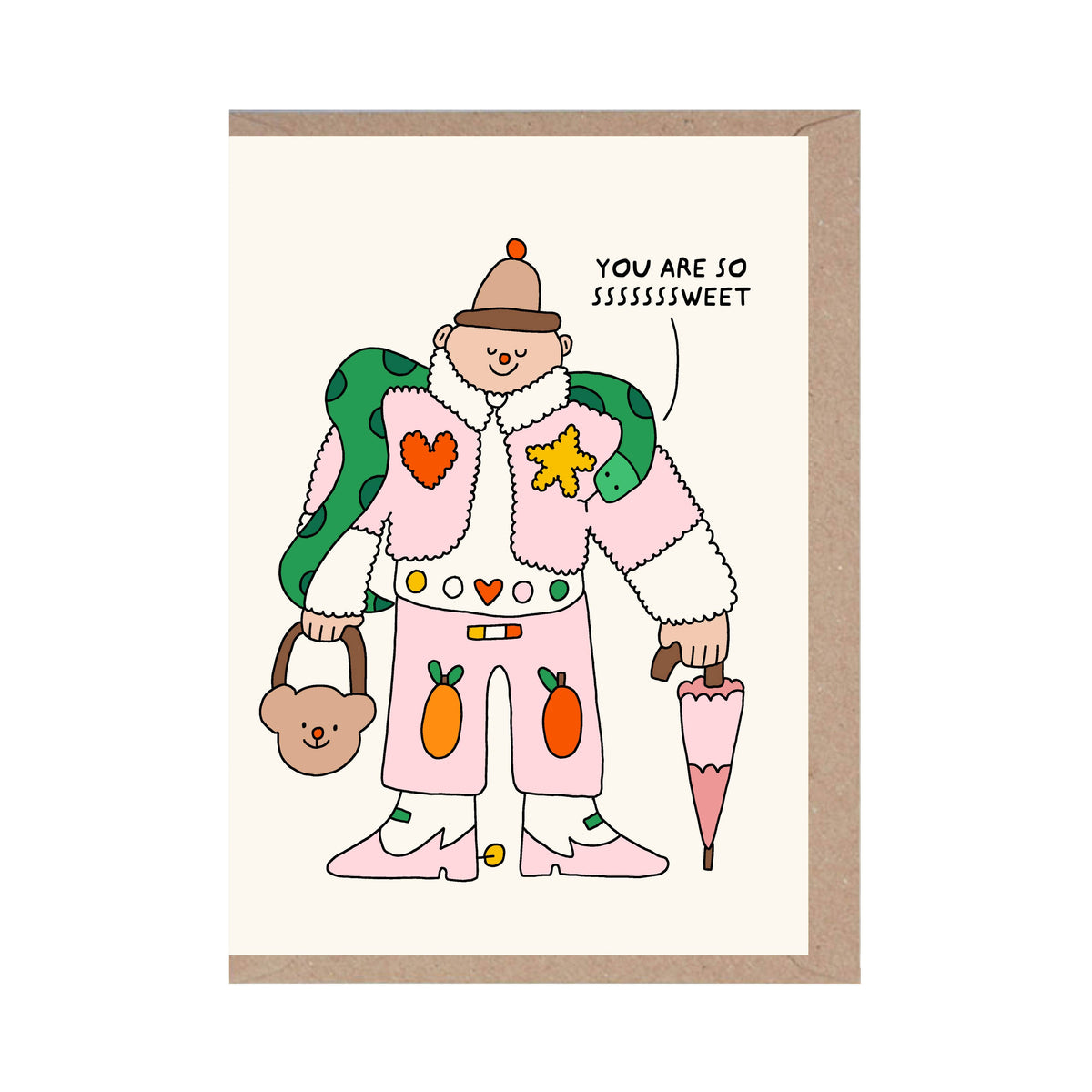 You Are So Sssssweet - Love Card - Snake - Fun - Thank You