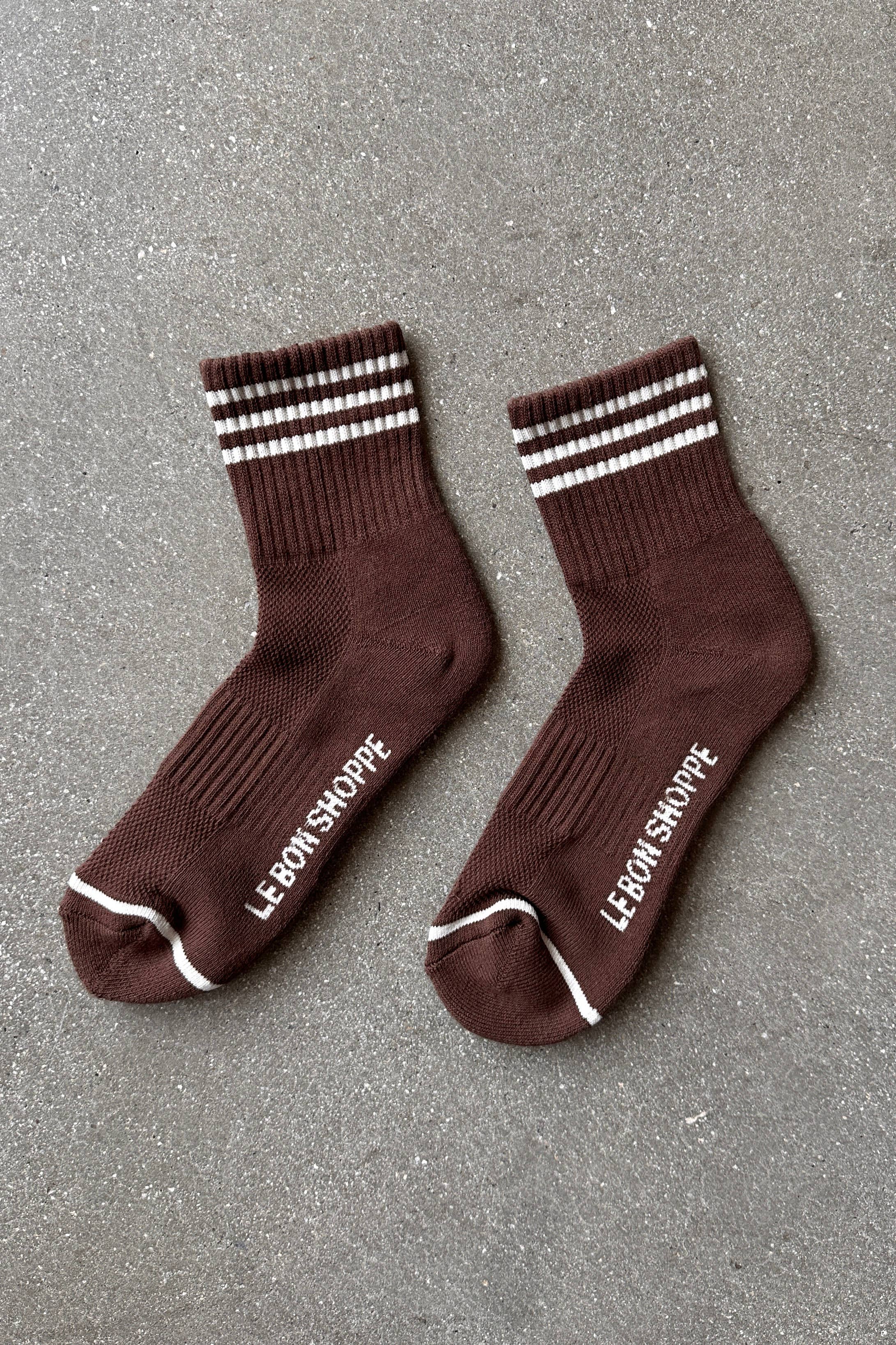 Le Bon Shoppe Girlfriend Socks: Mahogany