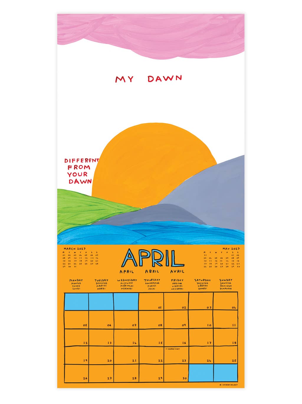 David Shrigley Official and Exclusive 2027 Wall Calendar