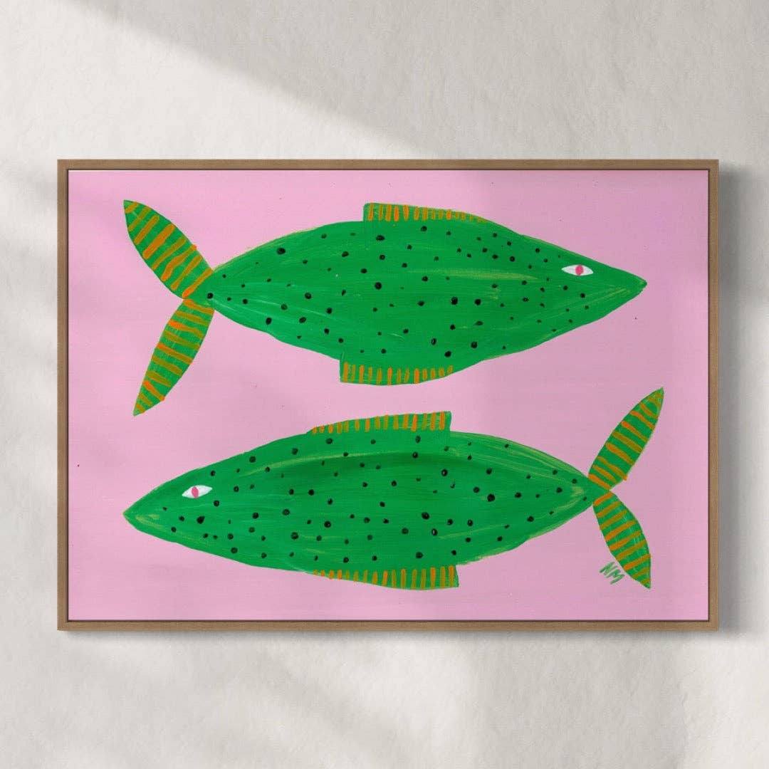 Two pink fish: A4