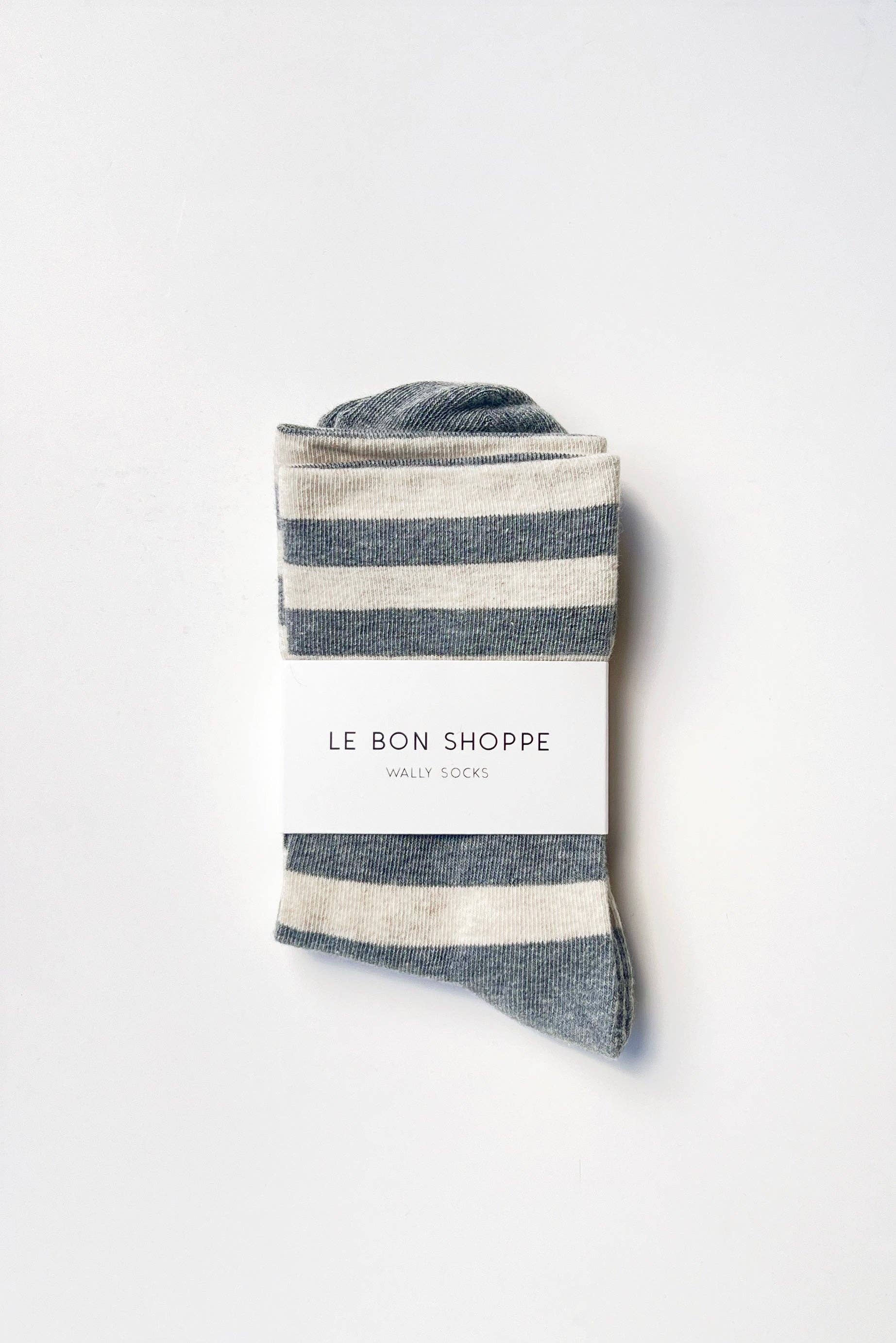 Le Bon Shoppe Wide Wally Socks - Navy Stripe