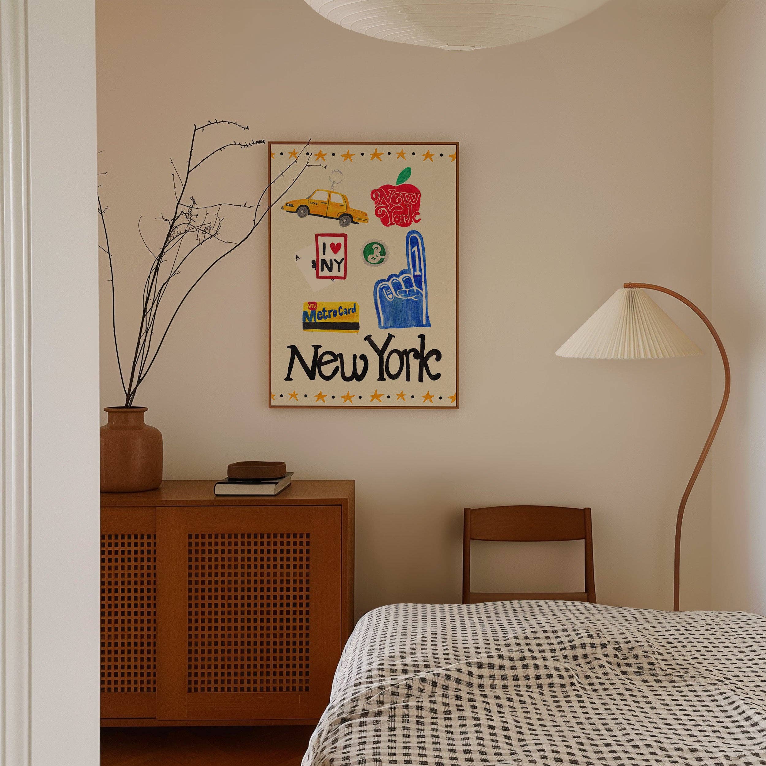 New York Travel Trinket Hand Painted Print: Unframed / A3