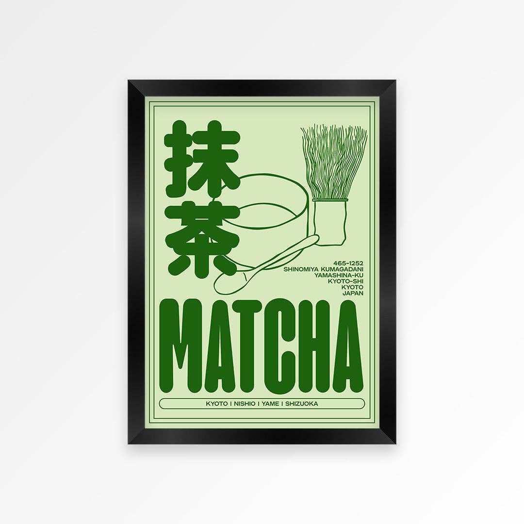 Matcha print A5 detail shot by Proper Good