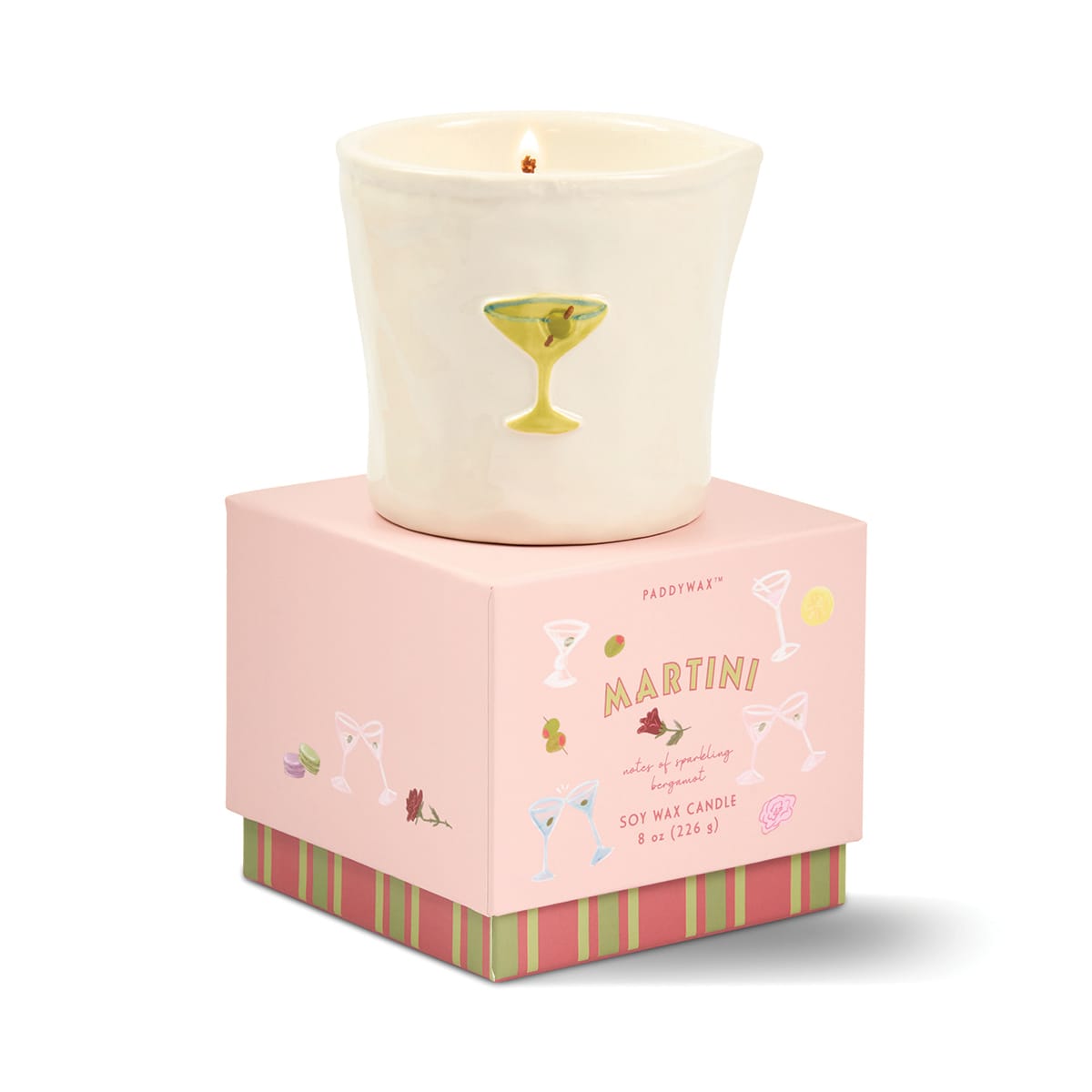 Paddywax Bistro Ceramic Candle - Martini