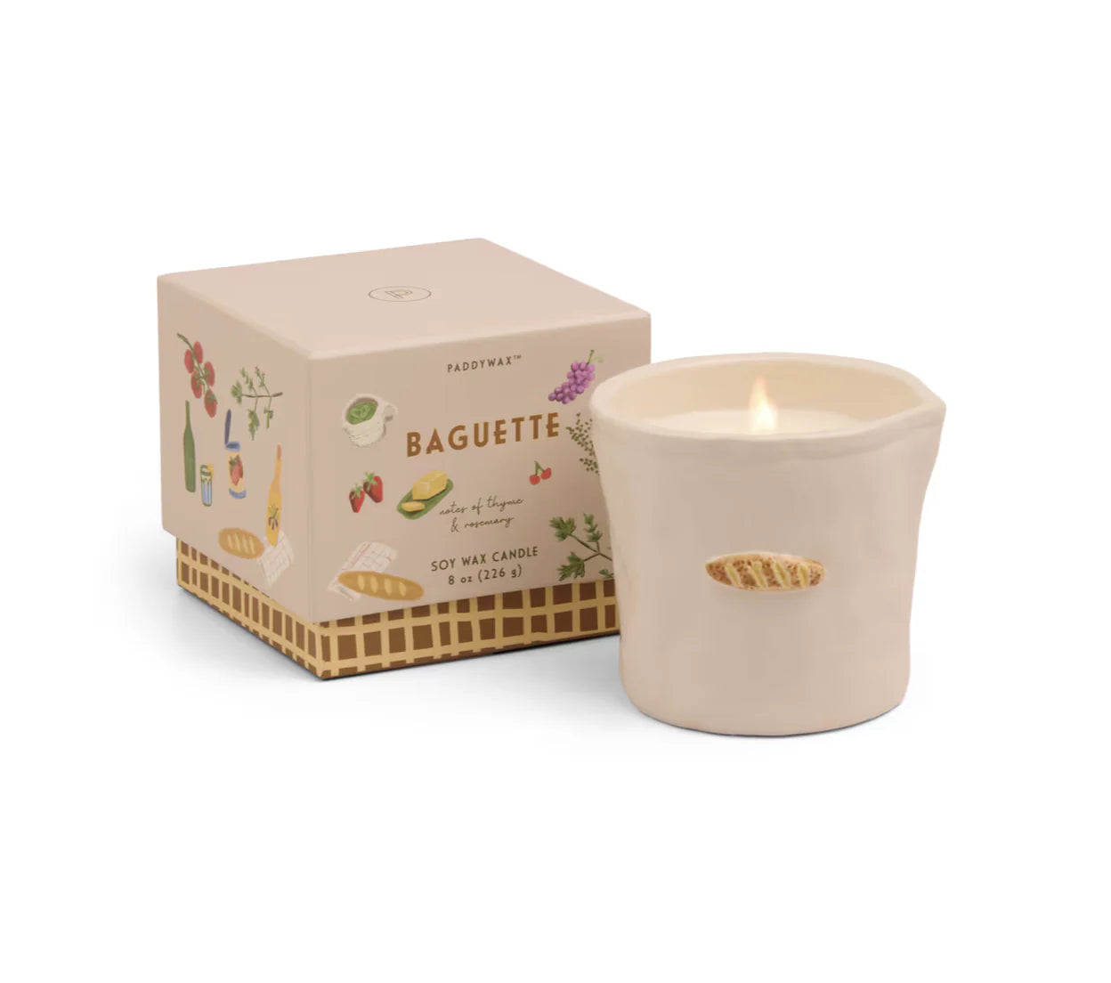 French Baguette Ceramic Candle
