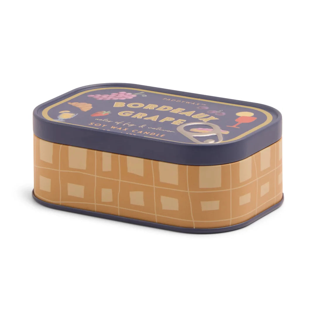 Bordeaux Grapes Tin Candle