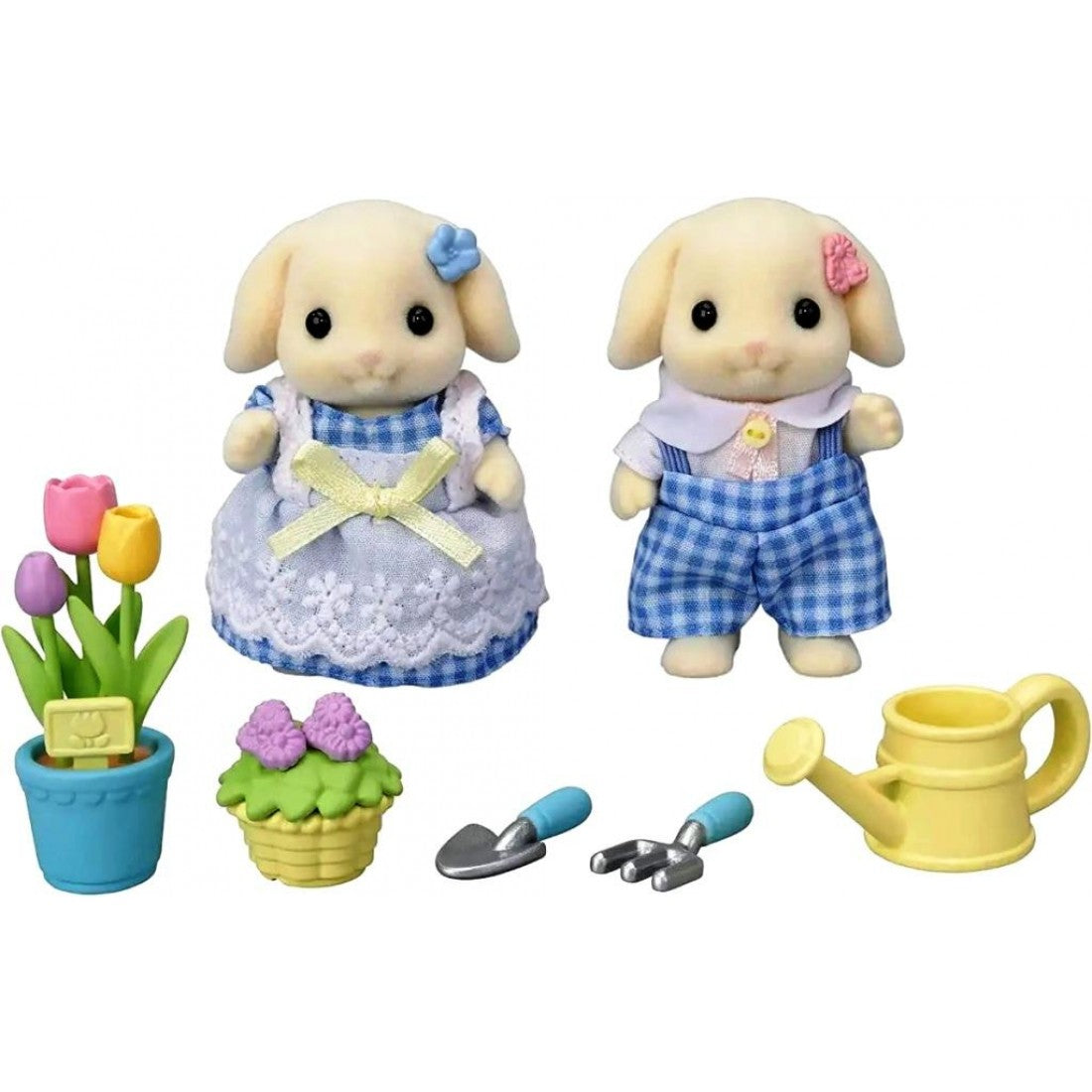 Sylvanian Families Blossom Gardening Set – Flora Rabbit Brother & Sister