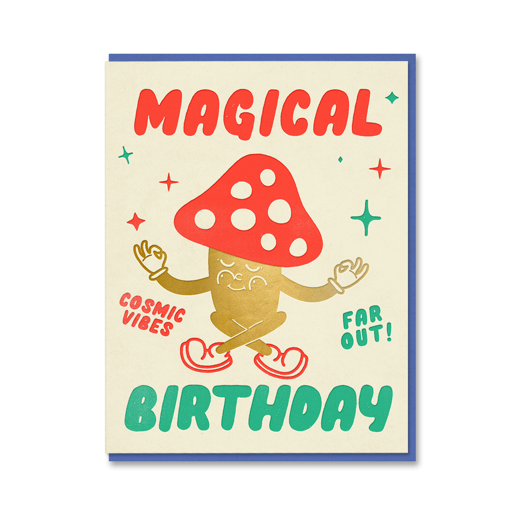 Magical Mushroom Birthday Card