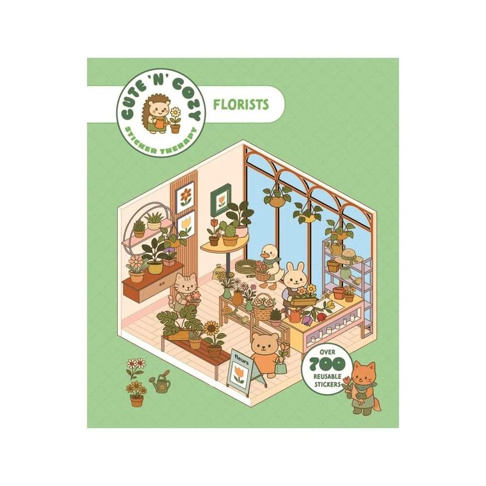 Cute 'n' Cozy Sticker Therapy: Flower Shop