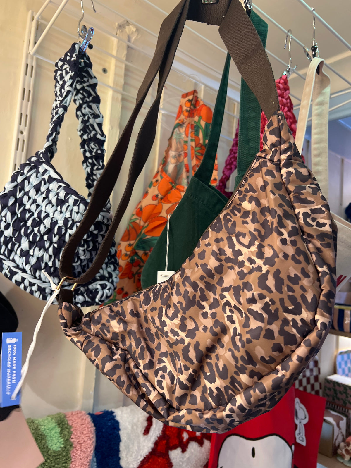 Kind Bag leopard print crossbody bag