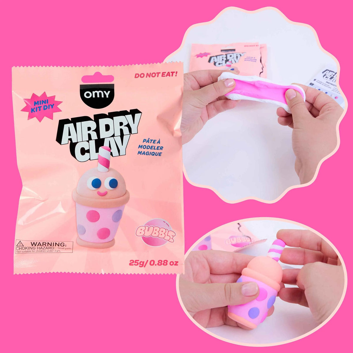 Bubble the Bubble Tea air dry clay kit by OMY