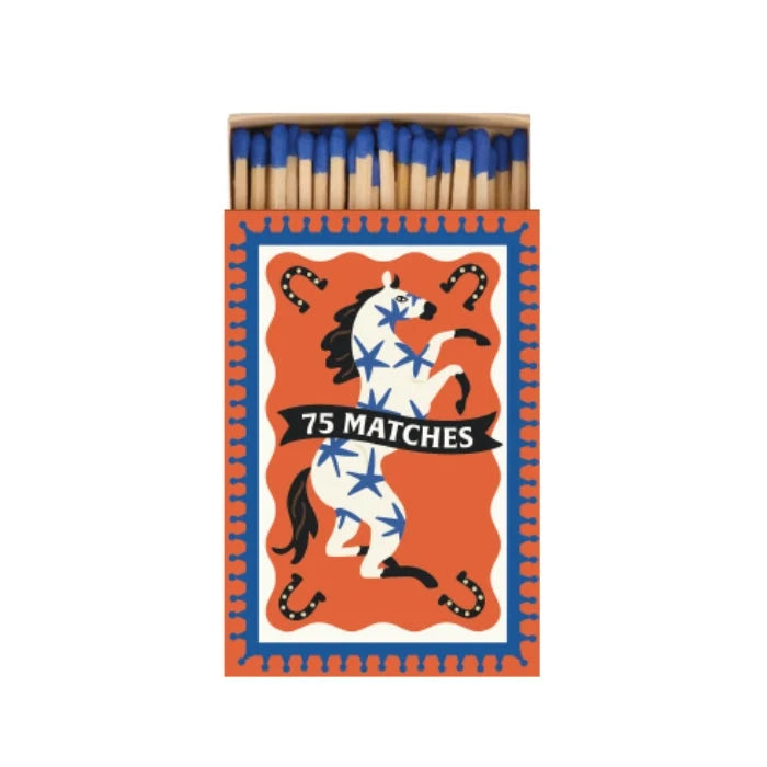 A Dopo Boxed Matches - Horse, Blue (75 pcs)