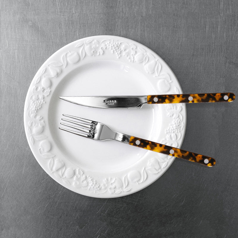 Sabre Paris Bistrot tortoiseshell cutlery handle detail