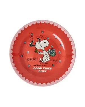 Snoopy Plate Red
