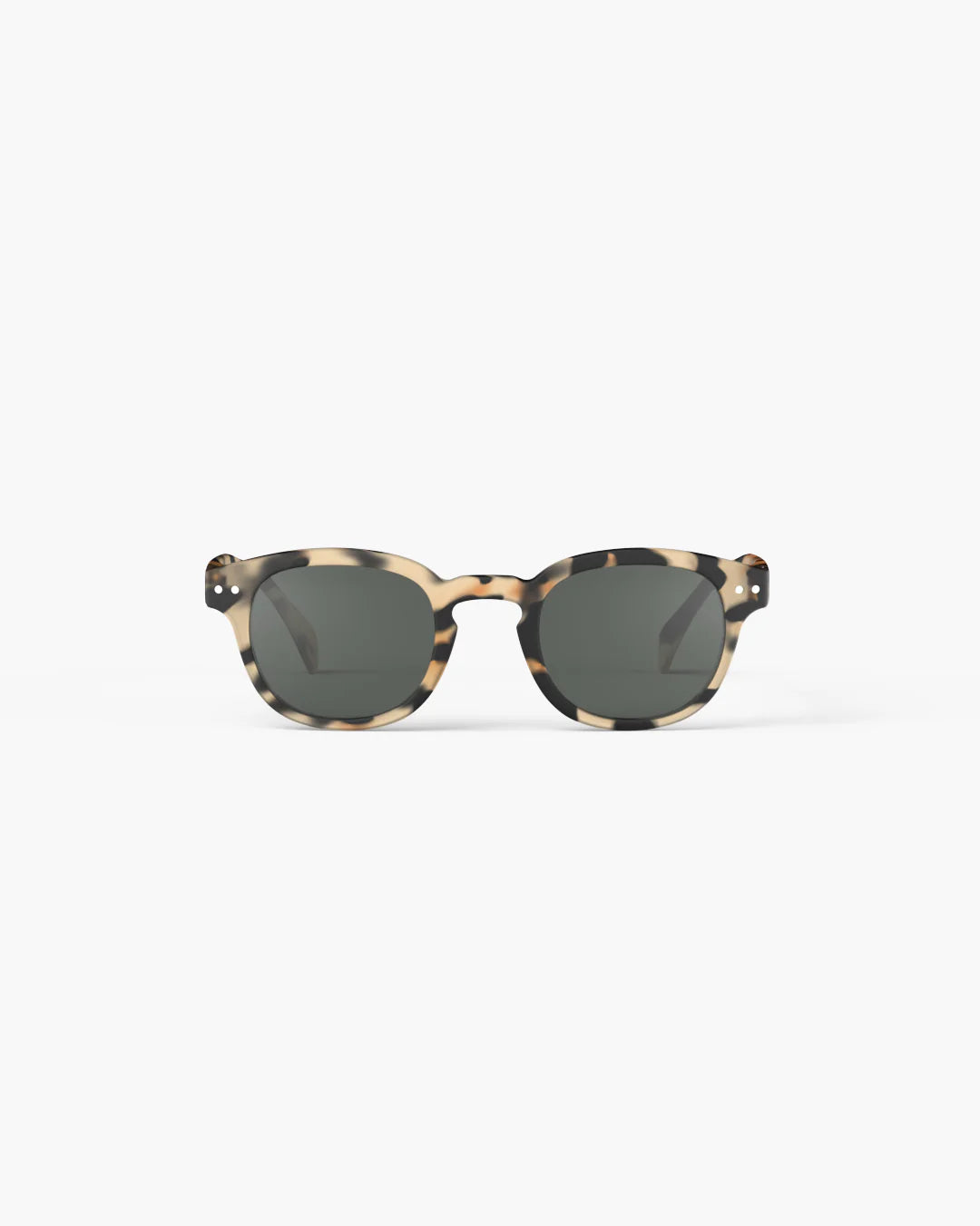 IZIPIZI #C square sunglasses in light tortoise — front view