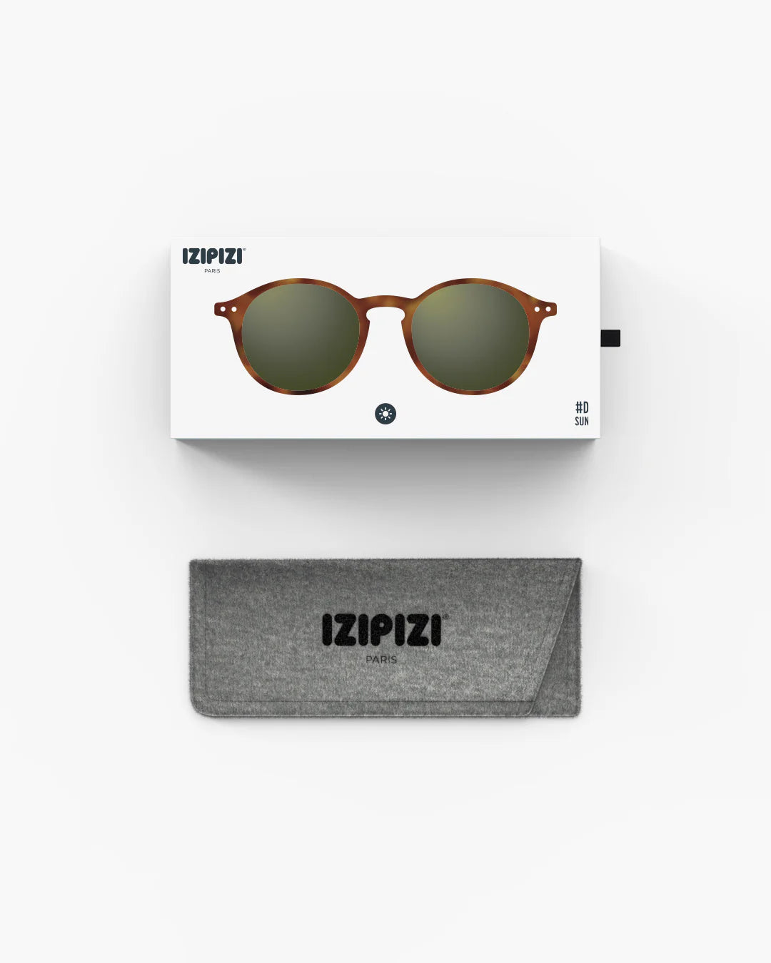 IZIPIZI #D havane sunglasses — overhead view