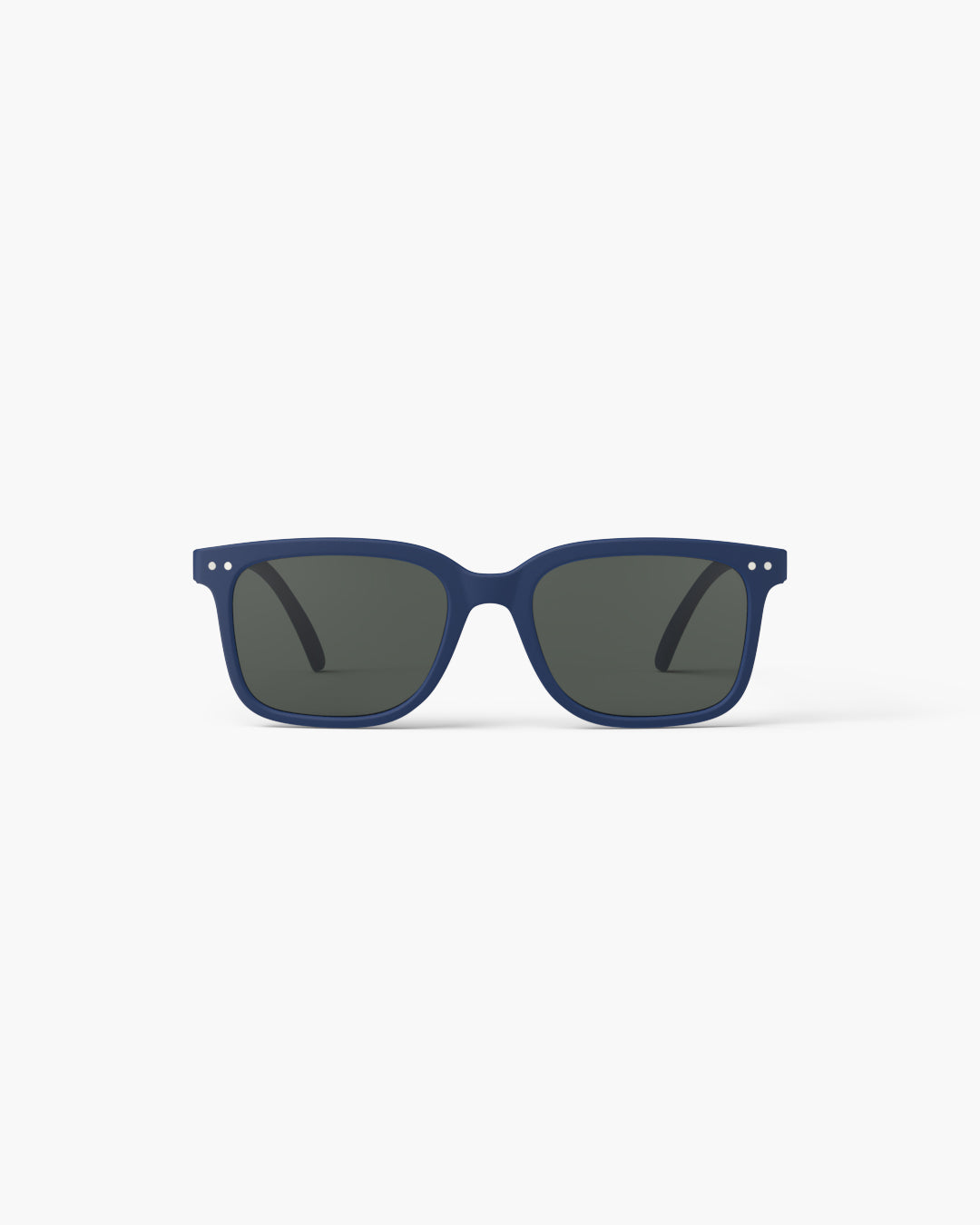 IZIPIZI #L rectangular oversized sunglasses in navy blue — front view