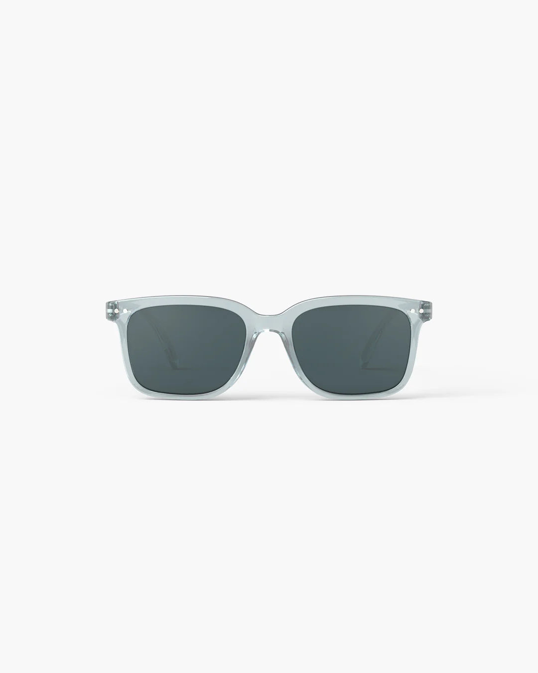 IZIPIZI #L rectangular oversized sunglasses in frozen blue — front view