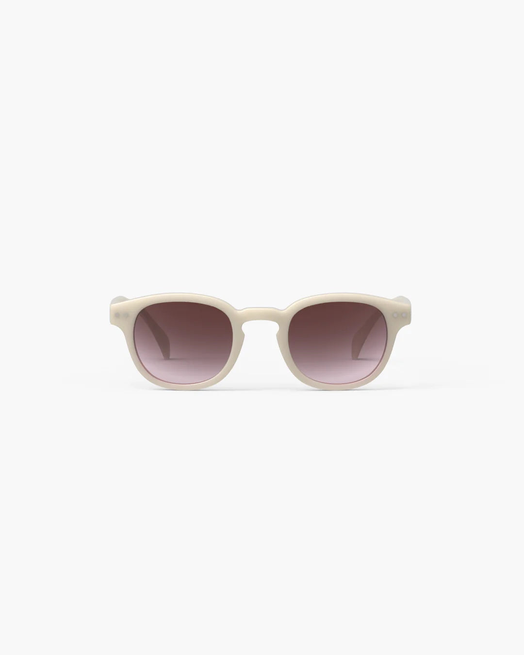 IZIPIZI #C square sunglasses in vintage cream — front view