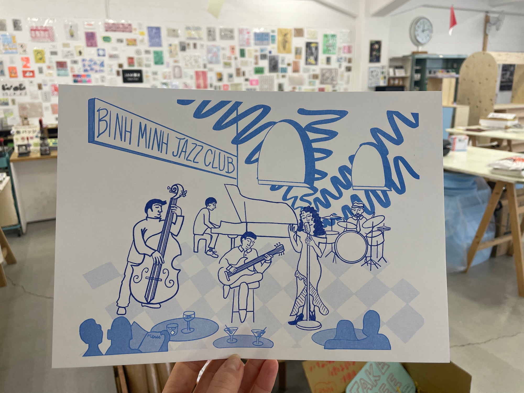 Hanoi Jazz Bar Print - Print Hannah Budd Modern Love Store Glasgow