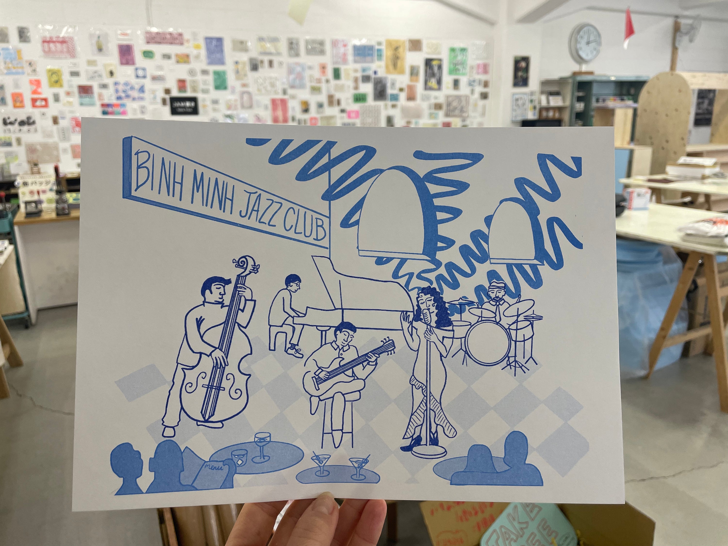 Hanoi Jazz Bar Print - Print Hannah Budd Modern Love Store Glasgow