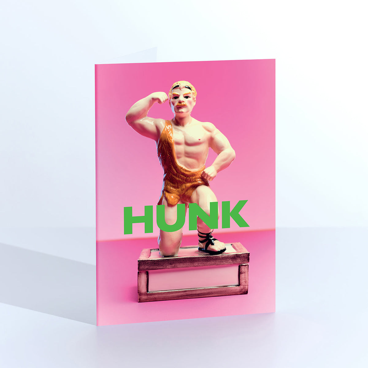 Hunk Muscly Strongman Greeting Card