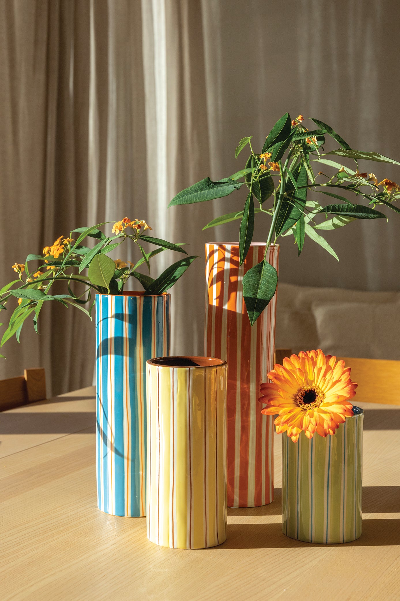 Vase Ray Green
