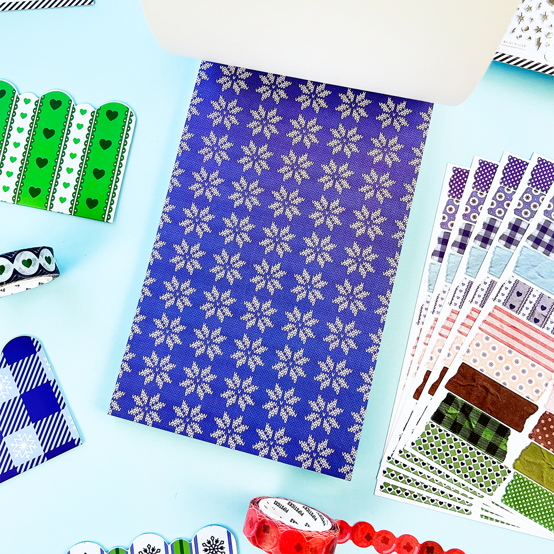 Winter Whimsy junk journal stickers, patterns and alphabets