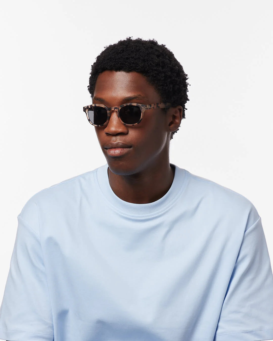 IZIPIZI #C tortoise sunglasses — hinge detail
