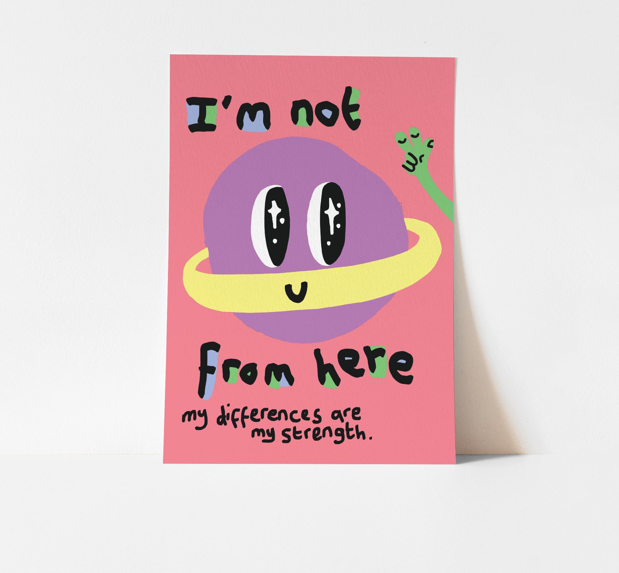 Sanders De Roeper 'I'm Not From Here' A4 Art Print