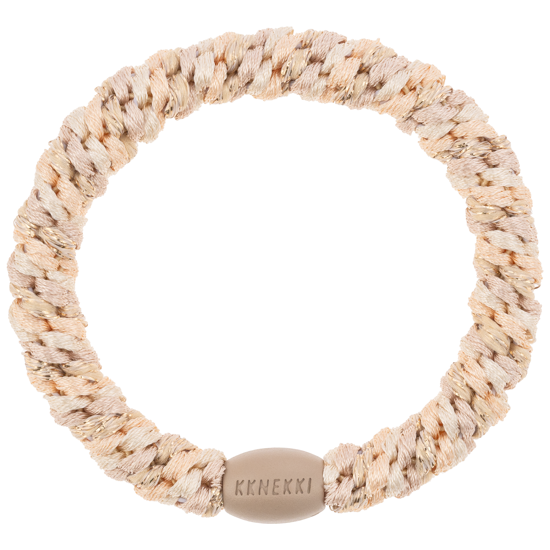 KKNEKKI Powder Beige Glitter Hair Bobble