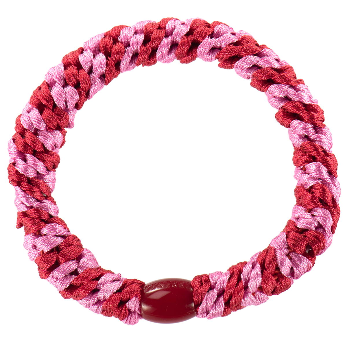 KKNEKKI Red Bubblegum Stripe Hair Bobble