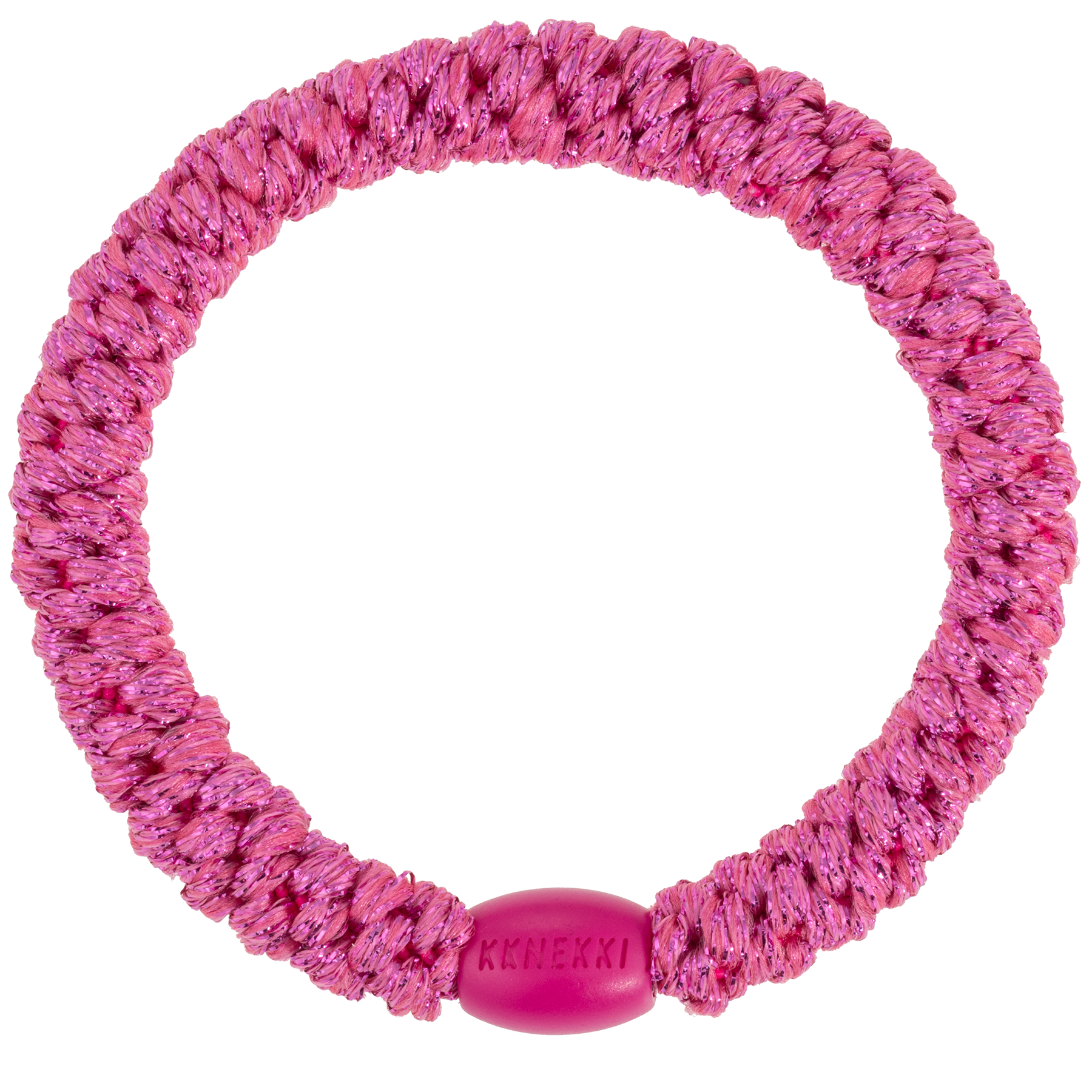 KKNEKKI Strong Pink Glitter Hair Bobble