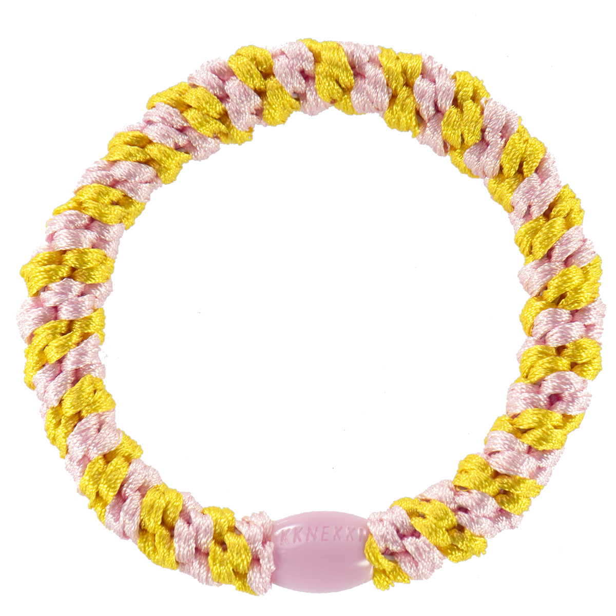 KKNEKKI Yellow Pink Stripe Hair Bobble (New)