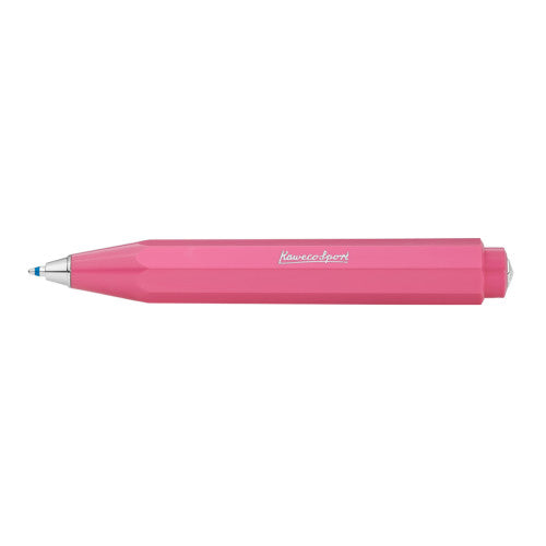 Kaweco Skyline Sport ballpoint pen in pink with silver trim