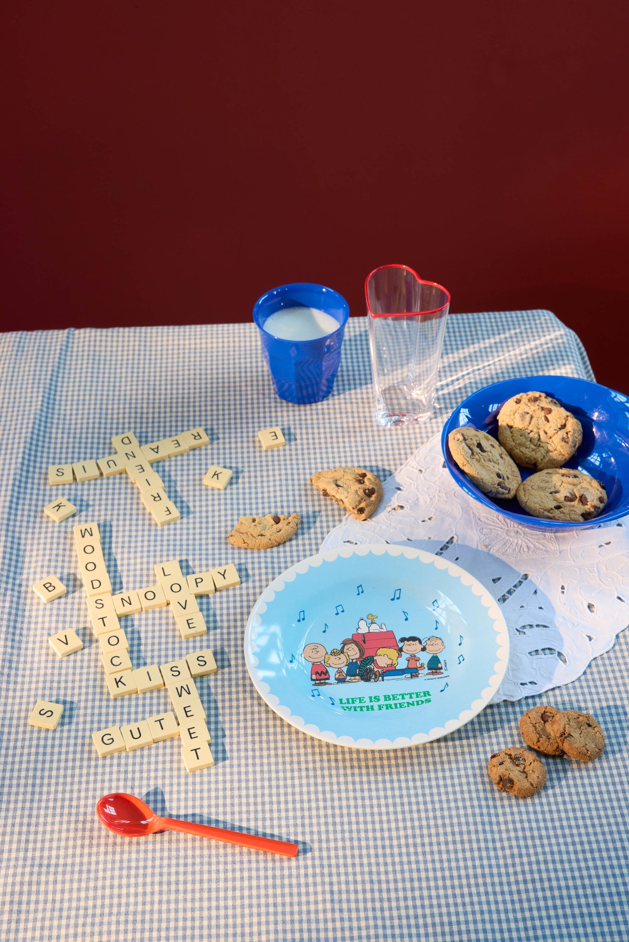 Snoopy Plate Blue