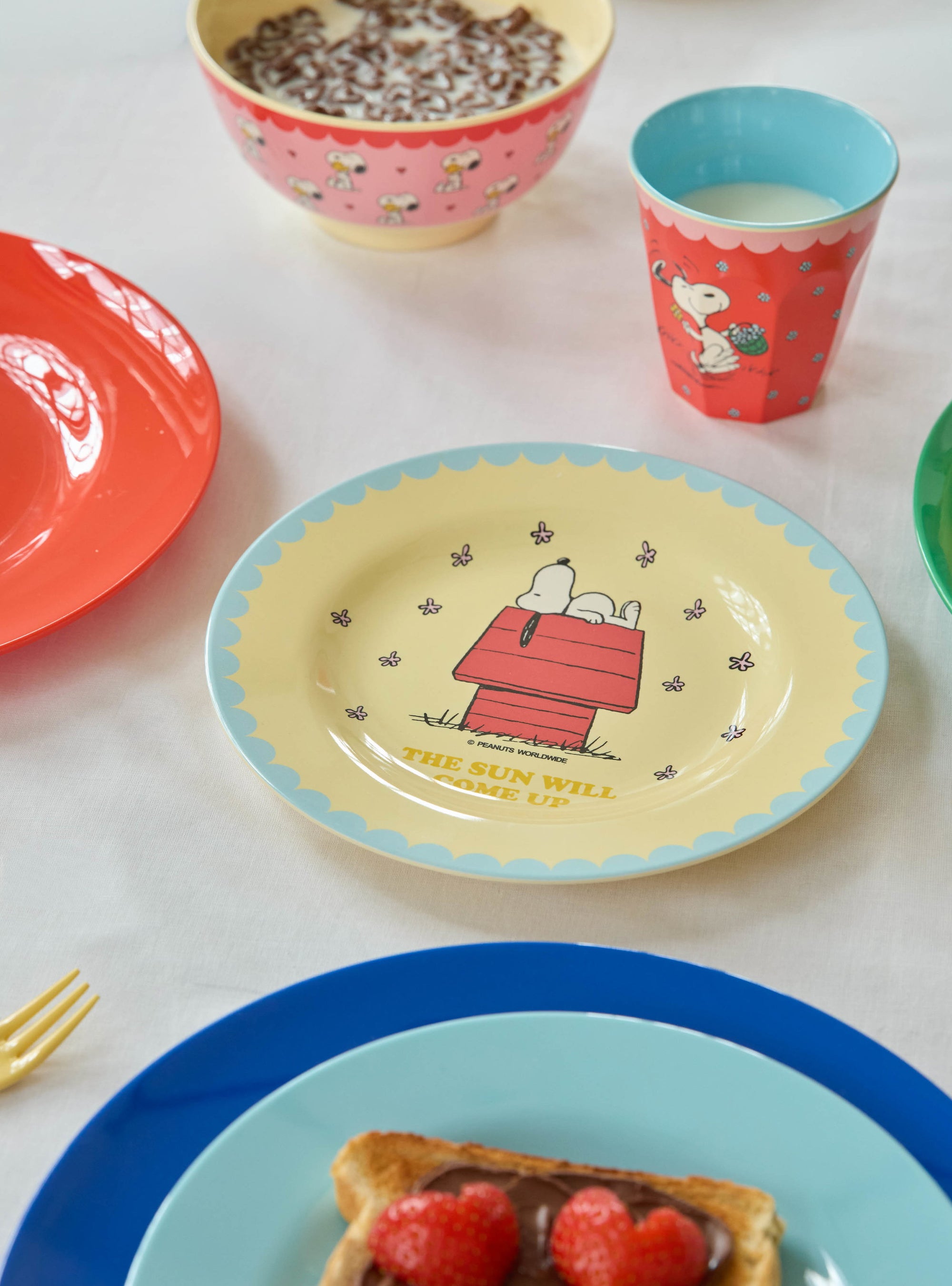 Snoopy Plate Cream